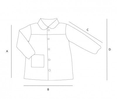 Grembiule Asilo Ricamato grafica "Little Red"
