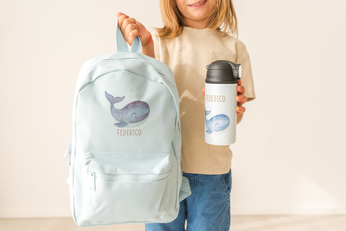 Set Zainetto + Borraccia termica personalizzati